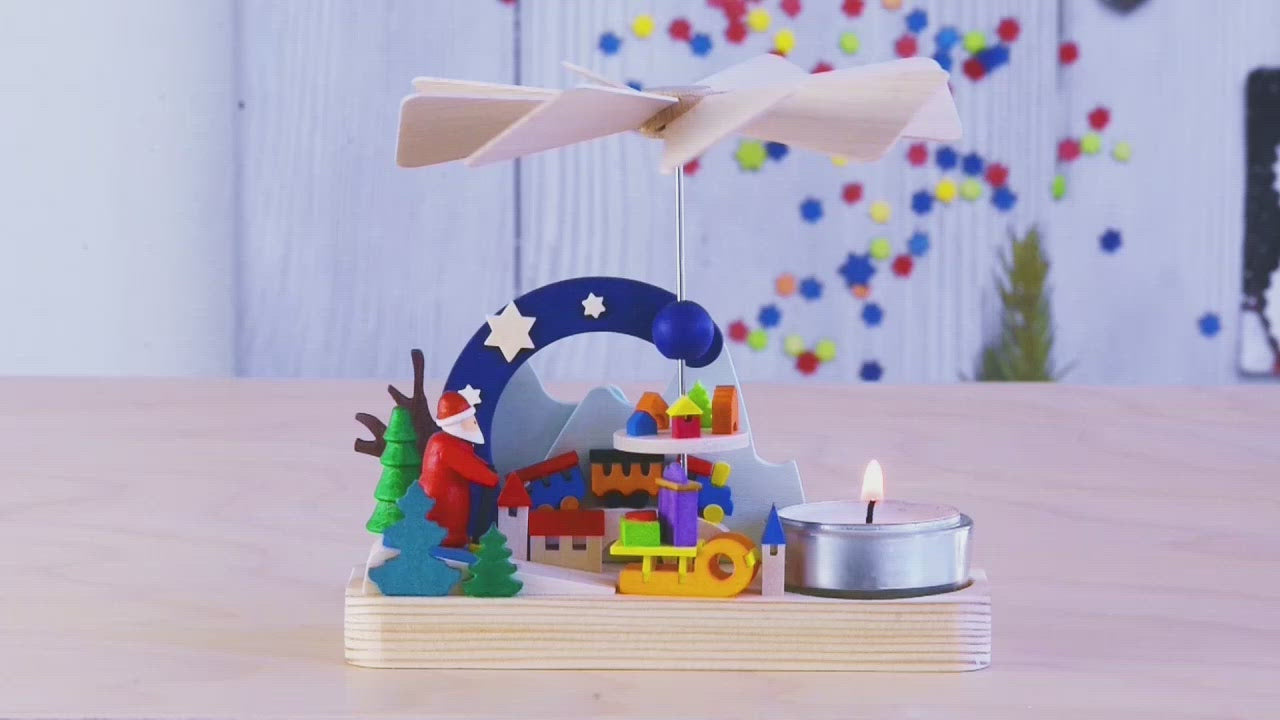 Christmas Pyramid (Small) - Christmas Night with Santa